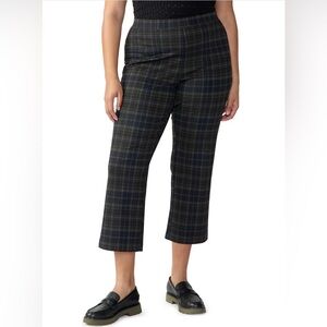 Sanctuary Carnaby Kick Cropped Pants Pull-On Plaid 2X